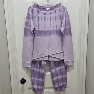 Hem & Thread Fleece Tie Dye Sweatshirt & Jogger Pant Set